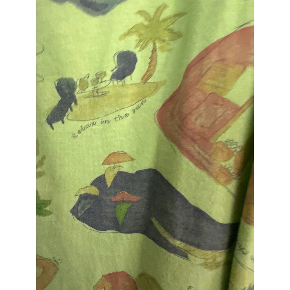 Fresh Produce Women's Green 100% Cotton Whimsical Sea Life Midi Dress Size 2X - Picture 4 of 7